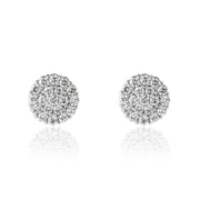 White Gold Stud Earrings — LTJ-EAR-003
