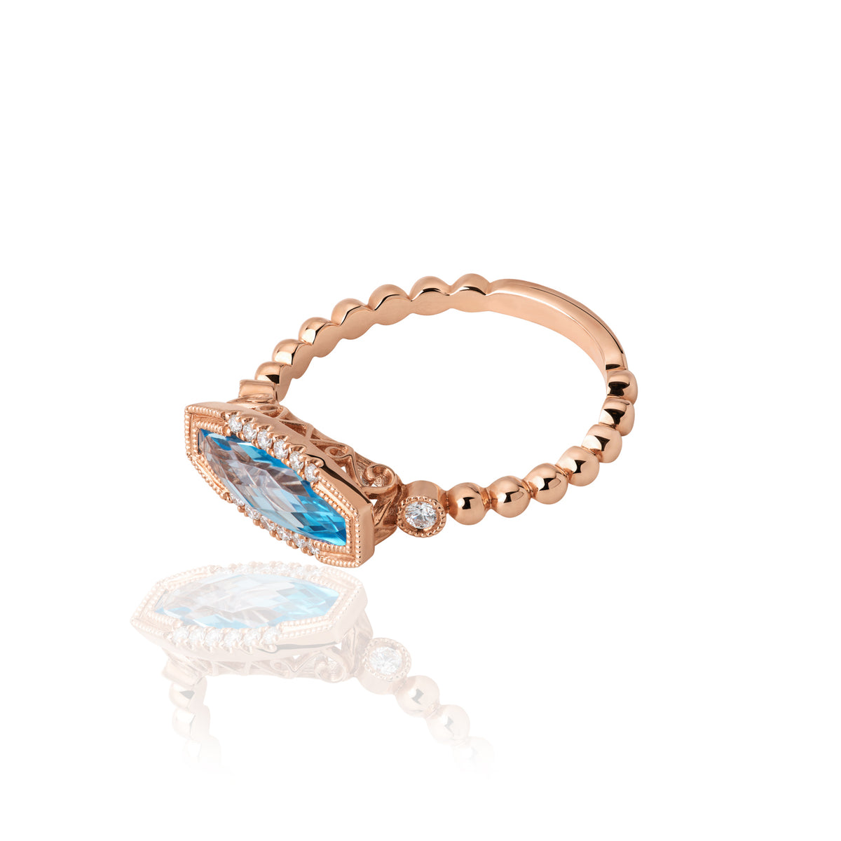 Aquamarine Ring — Yellow Gold — 120RNGRDR2522
