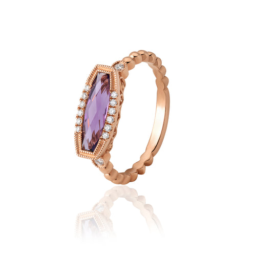 Amethyst Ring — Yellow Gold — 122RNGRDR2522