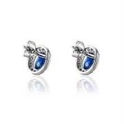 Sapphire Stud Earrings — White Gold — LTJ-EAR-013