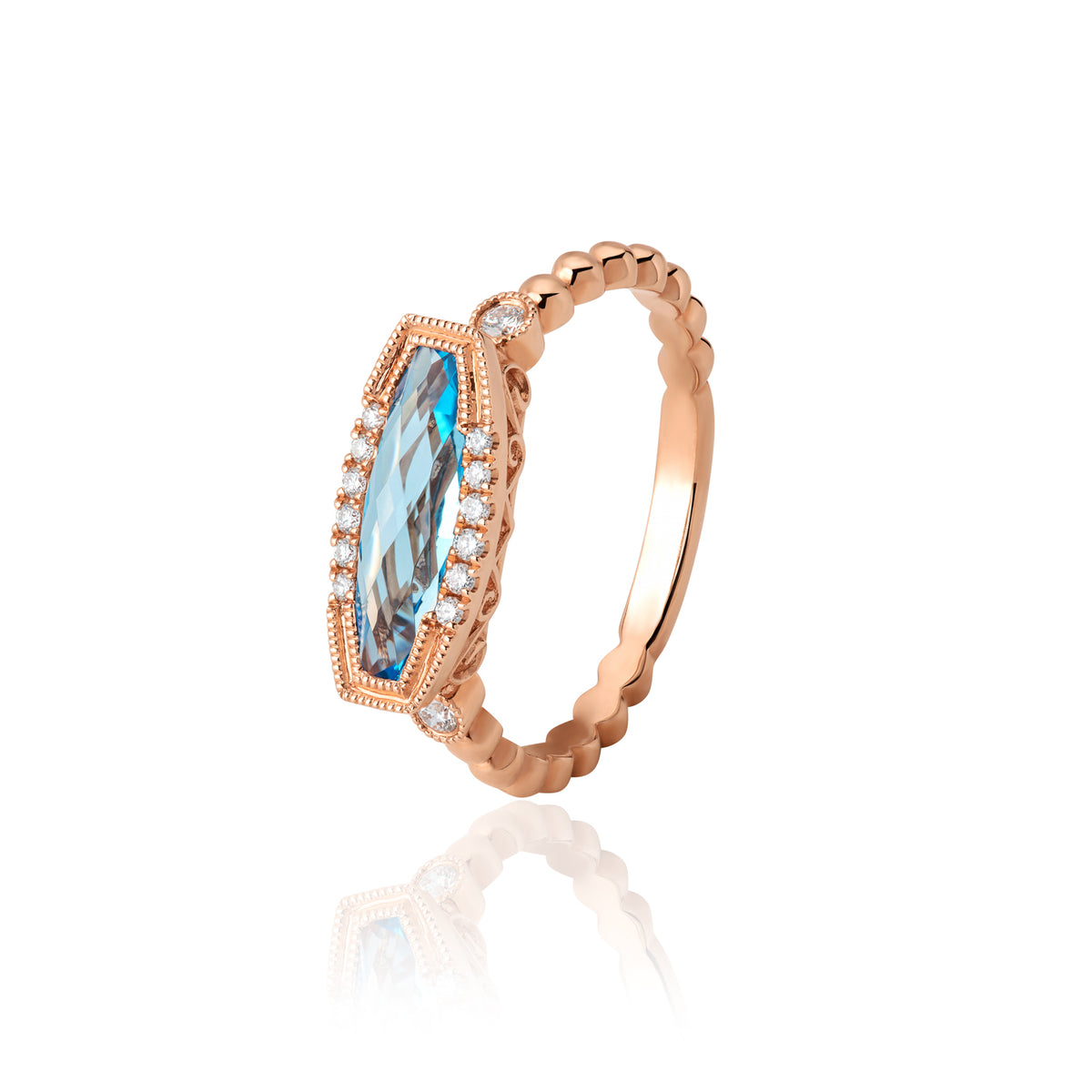 Aquamarine Ring — Yellow Gold — 120RNGRDR2522