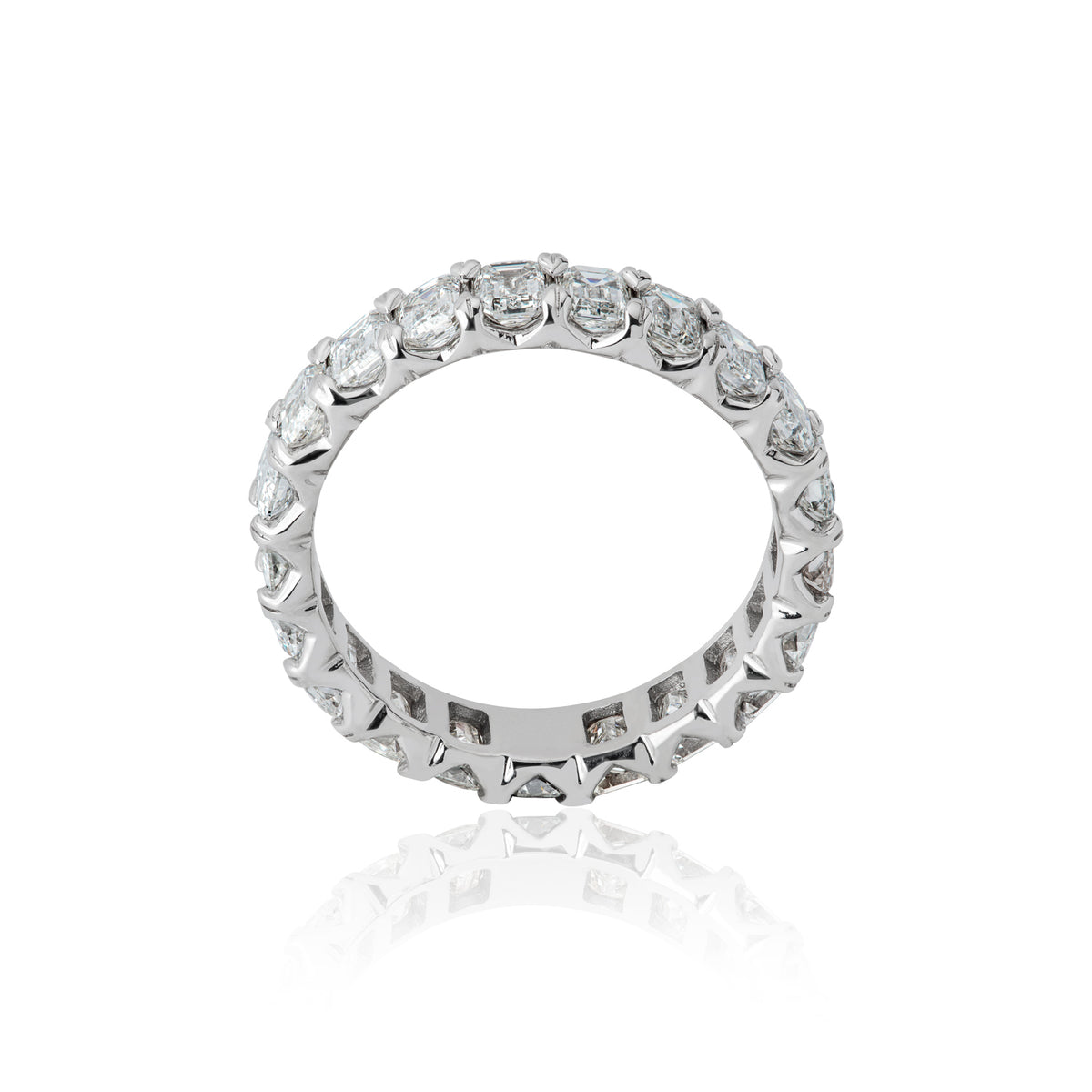 Diamond Eternity Band — White Gold — Emerald Cut