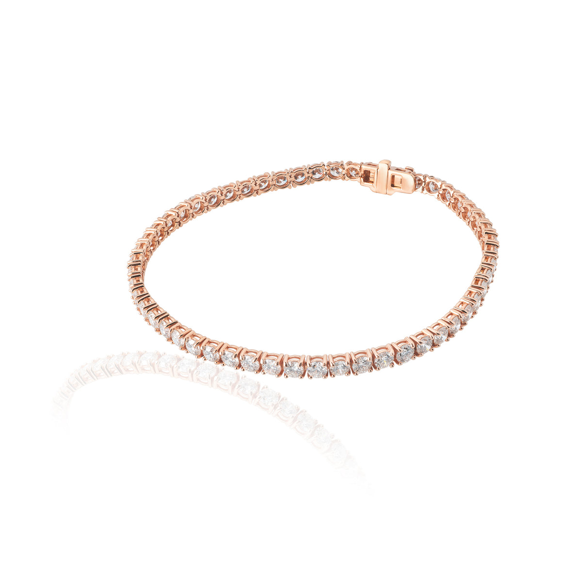 Ruby Tennis Bracelet — Rose Gold — SB854-BRA34