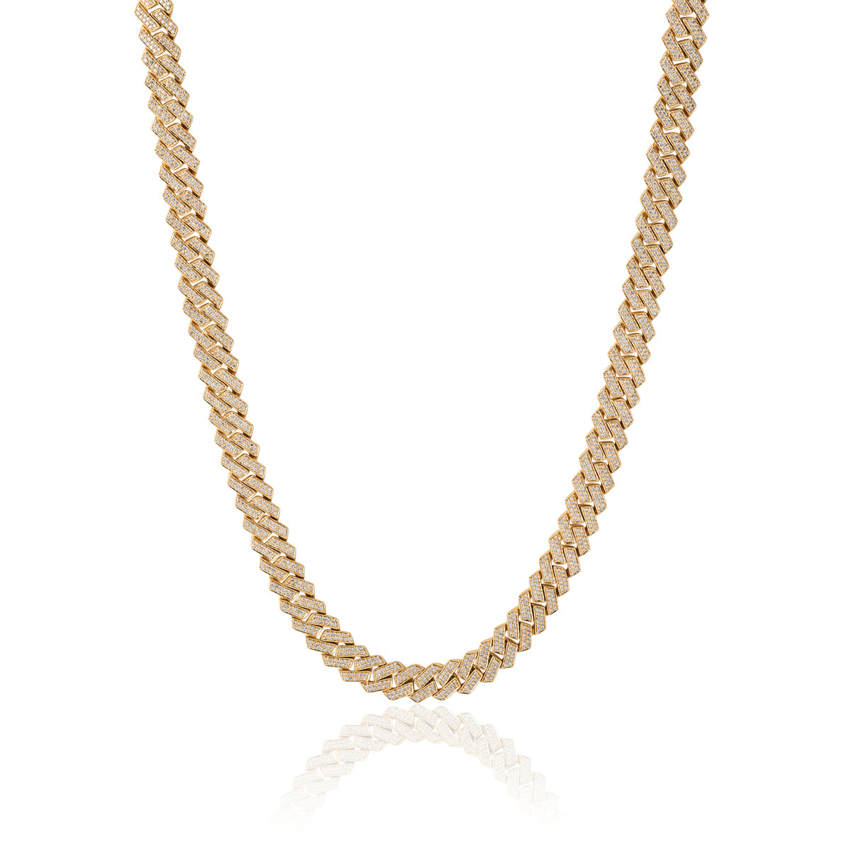 Yellow Gold Woven Diamond Necklace- 130777DPD-464113SJ-17540