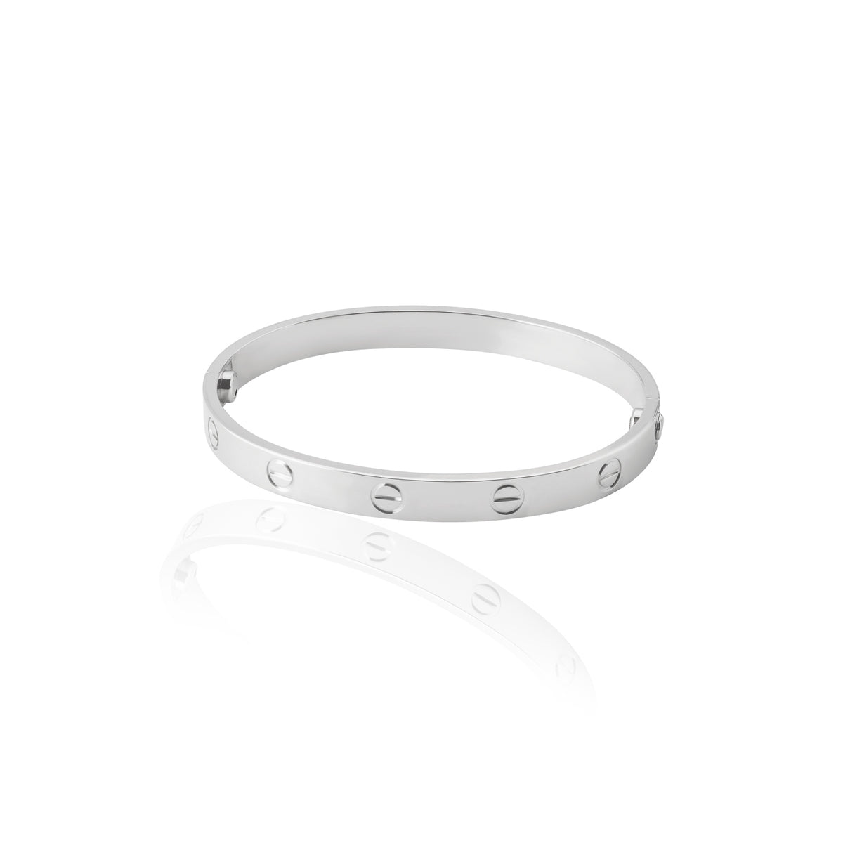Stone White Gold Cuff Bracelet - SB854