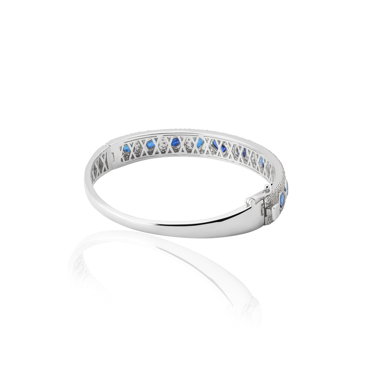 White Gold - Diamond Bangle - 136852lrso